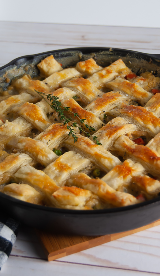 Easy Chicken Pot Pie with Puff Pastry | ScrambledandSpiced,com